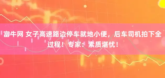 富牛网 女子高速路边停车就地小便，后车司机拍下全过程！专家：素质堪忧！